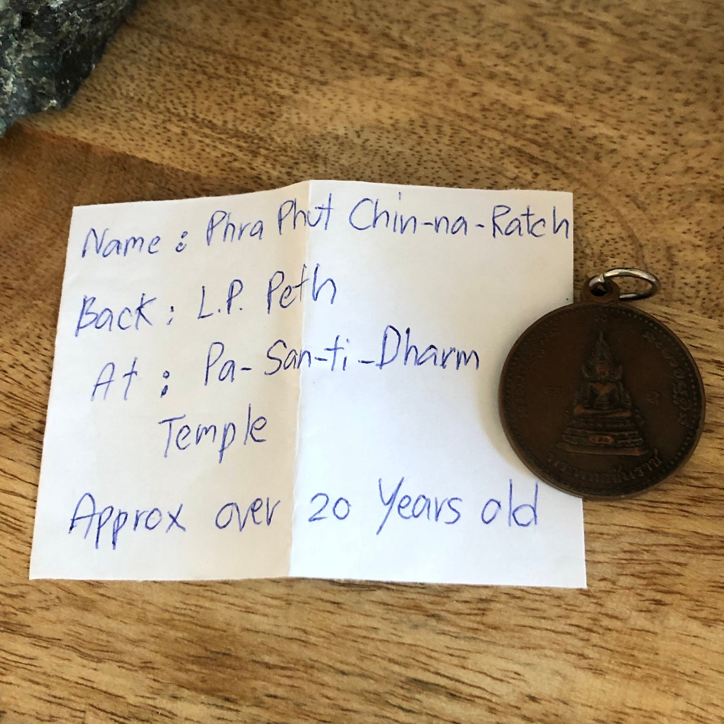 Phra Phut Chinna Ratch, LP Peth, Pa-San-ti--Dharm Temple, 20 years old, Authentic amulets from Thailand,  Talisman