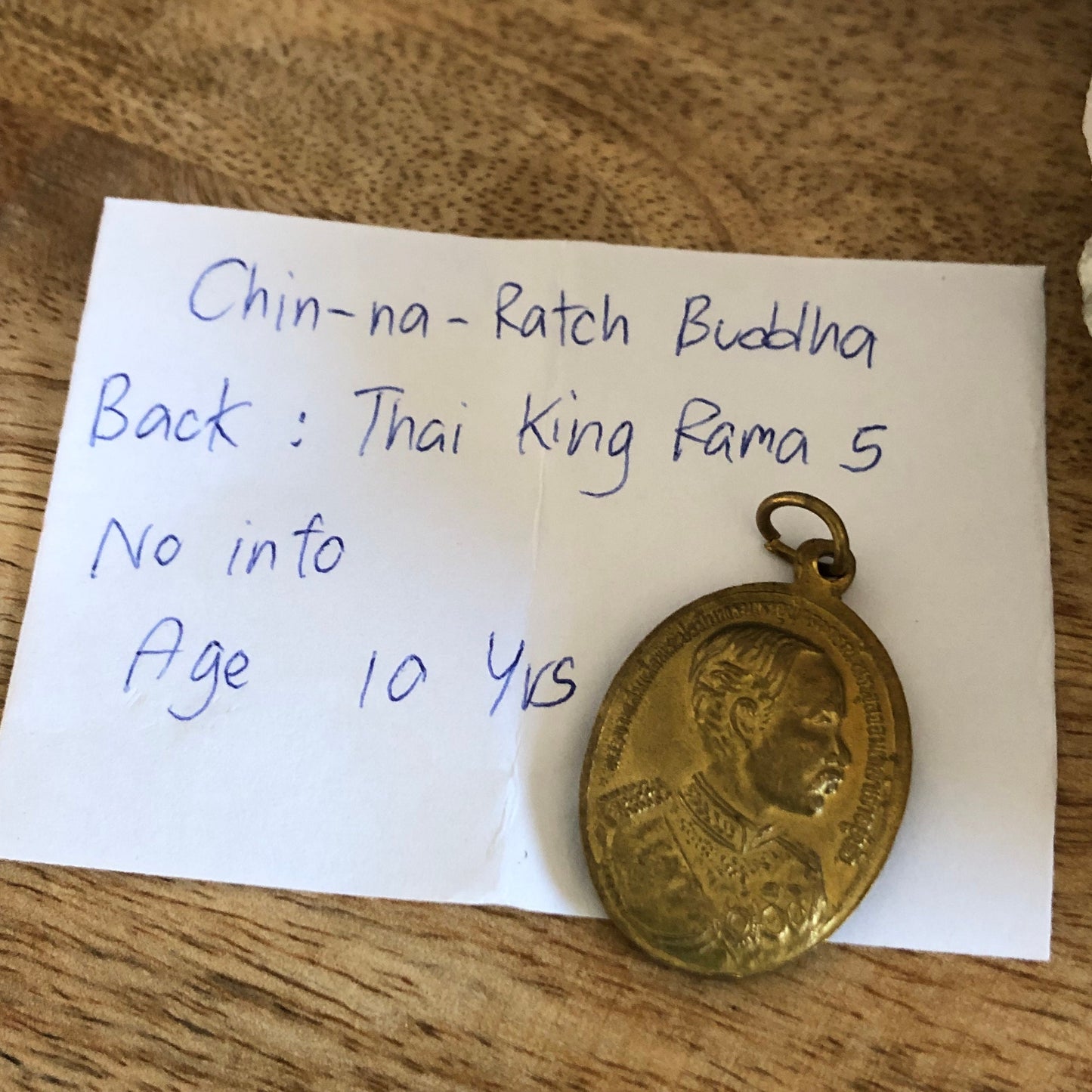 Chinna Ratch Buddha, Thai King Rama 5, Age 10 years, authentic Thailand amulet buddha, talisman, pendant coin buddha