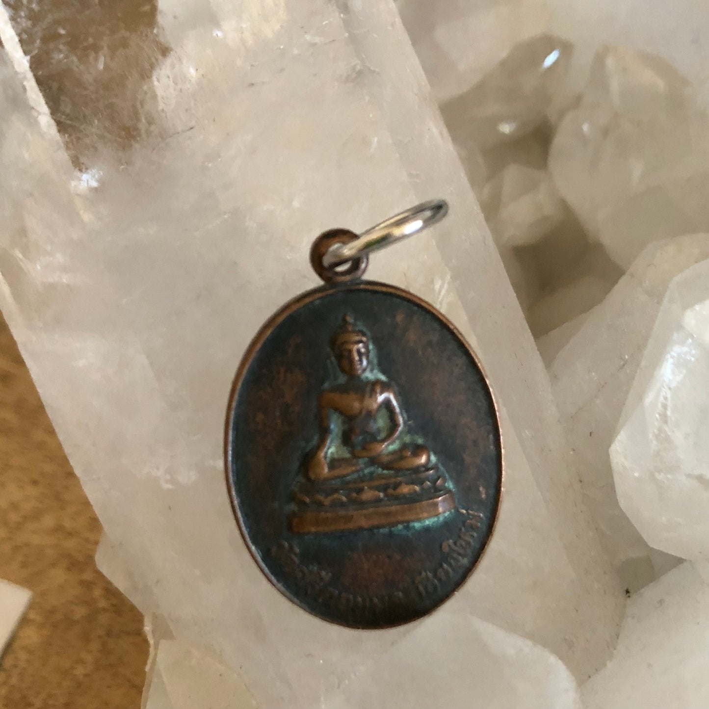 Big Buddha At Sri Don Moon Temple, AD 1980 44 years, authentic Thailand buddha talisman, pendant, collector