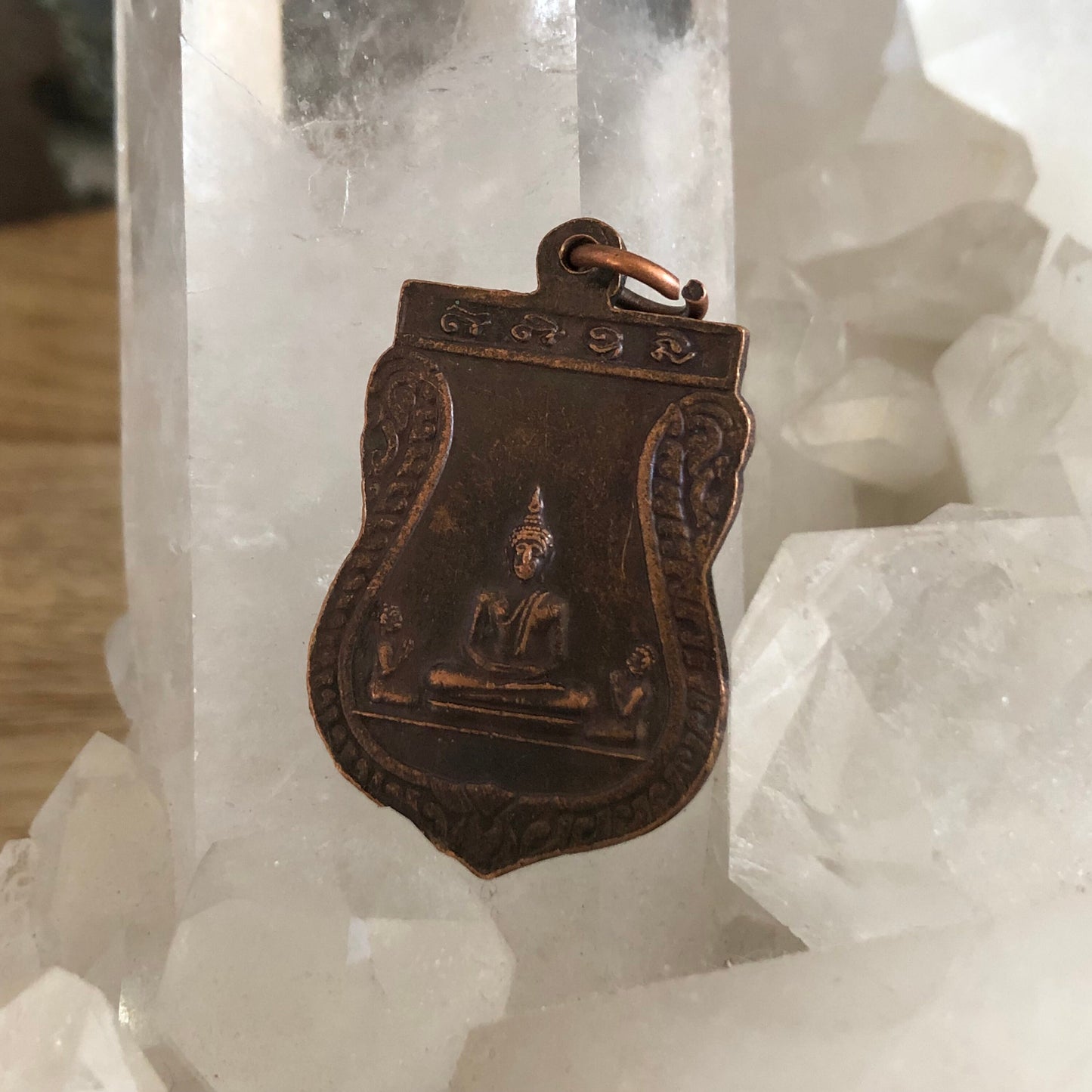 Sitting Big Buddha Amulet Pendant From Thailand At Line Temple , 10 years old