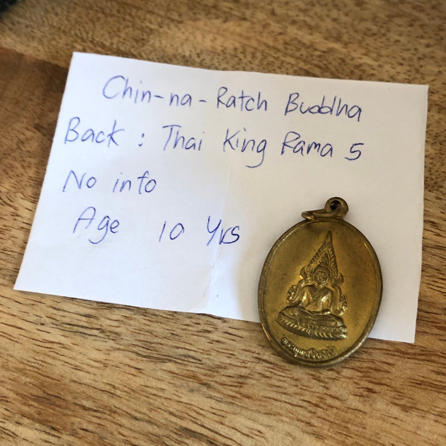 Chinna Ratch Buddha, Thai King Rama 5, Age 10 years, authentic Thailand amulet buddha, talisman, pendant coin buddha