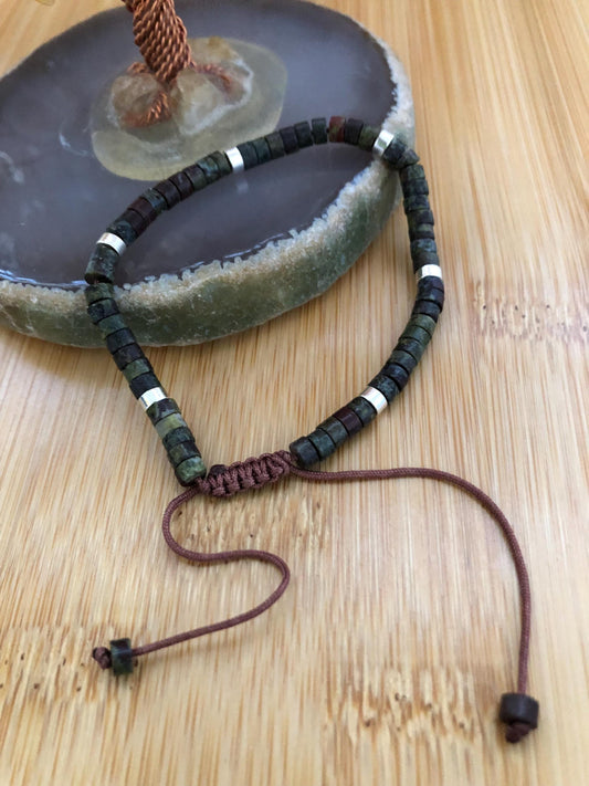 Dragon bloodstone spiritual beads for courage and strength, hematite protection bead power bracelet, meditation bracelet for mind body soul