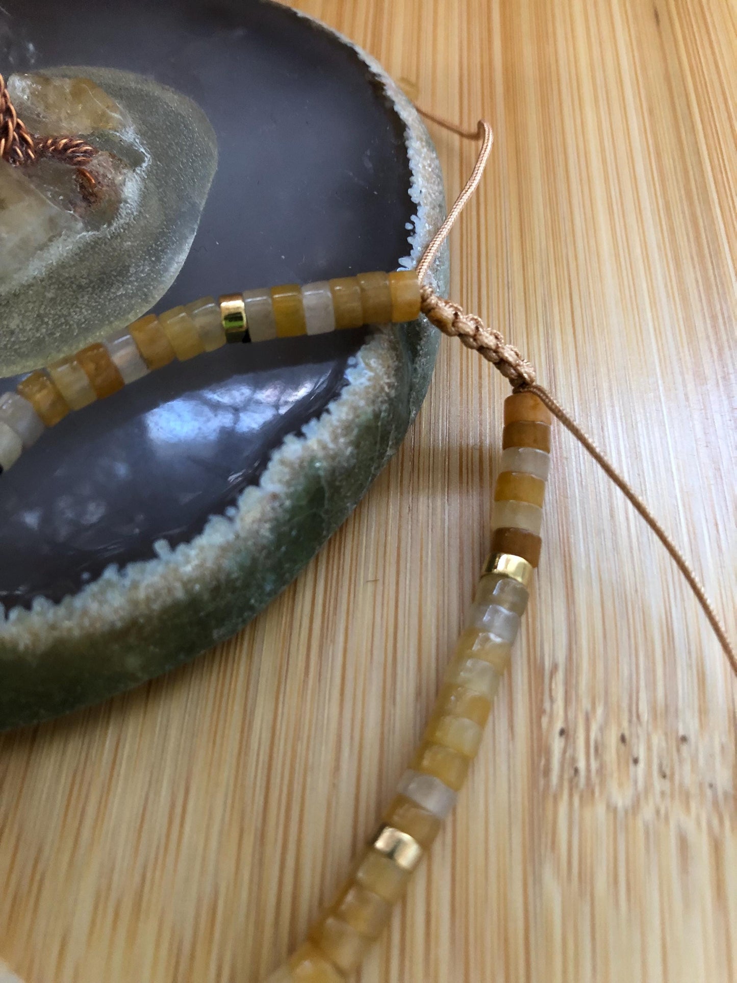 Yellow Aventurine stone spiritual beads for positivity and happiness, hematite protection bead, dainty beaded, meditating intention bracelet