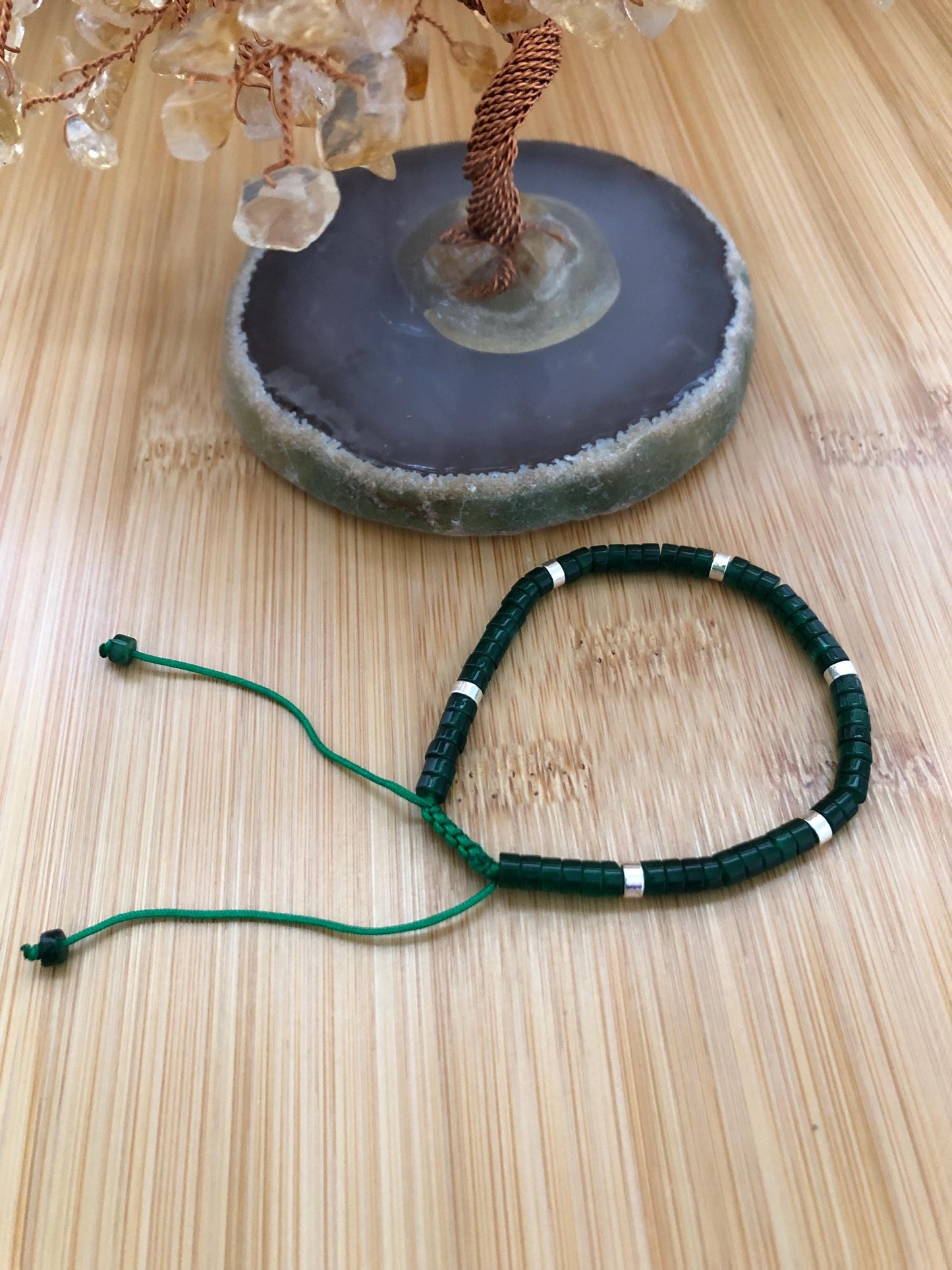 Jade spiritual beads bracelet for luck and abundance, hematite protection beads, dainty beaded bracelet, power beads gemstone bracelet