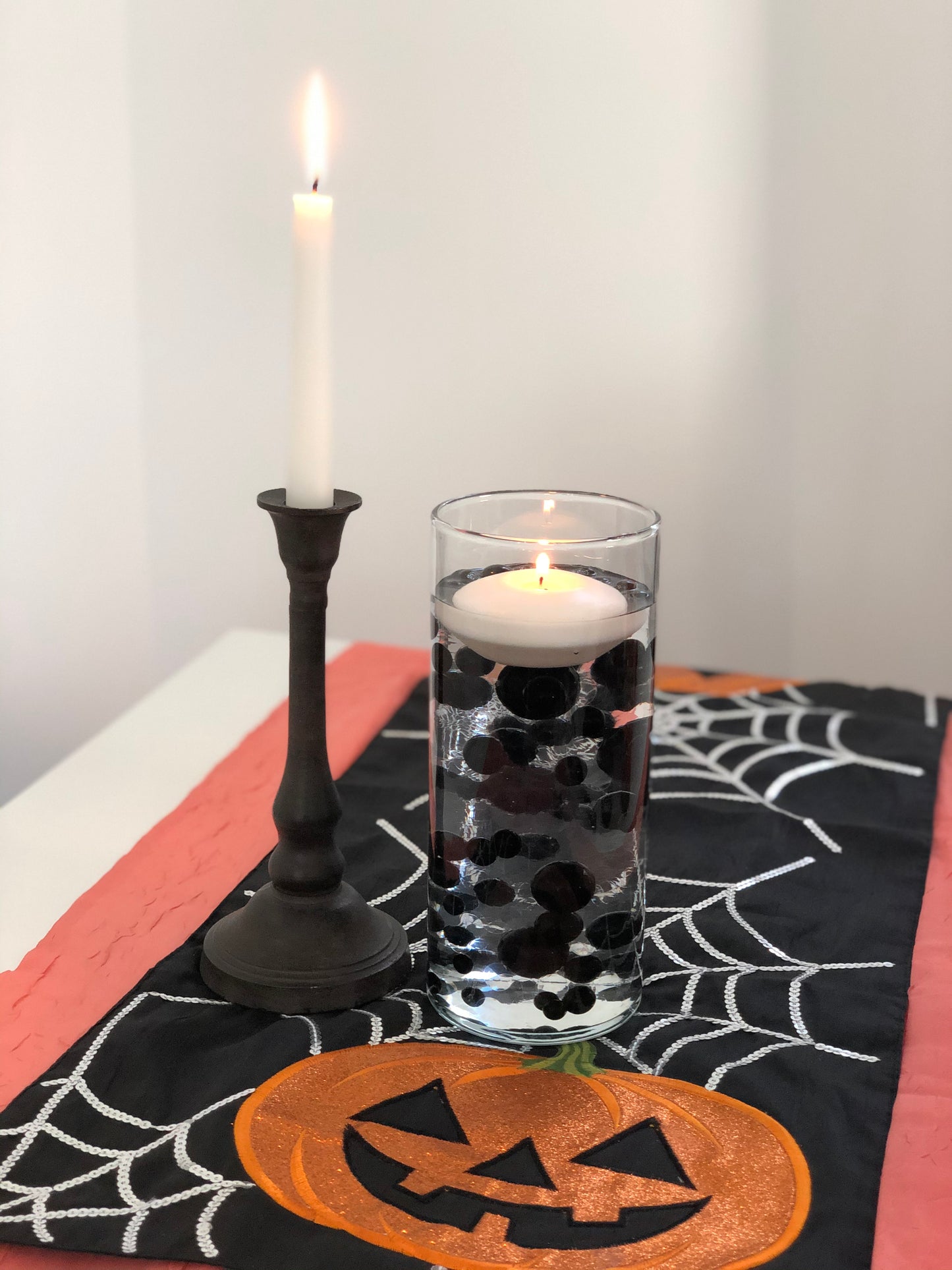 Black Floating Pearls Centerpiece, No Hole Vase Filler Pearls