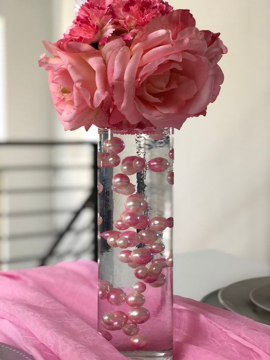 Blush Pink/Pink Floating Pearl Centerpiece Decor, No Hole Pearl