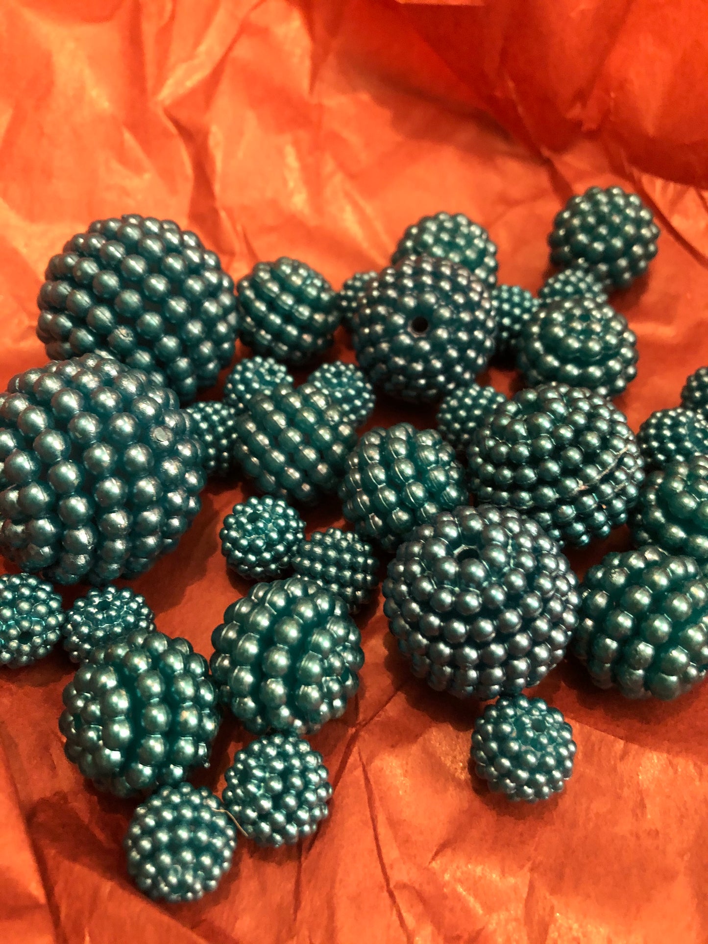 Teal Berry Beads 35pcs For Vase Filler Decors, Centerpieces