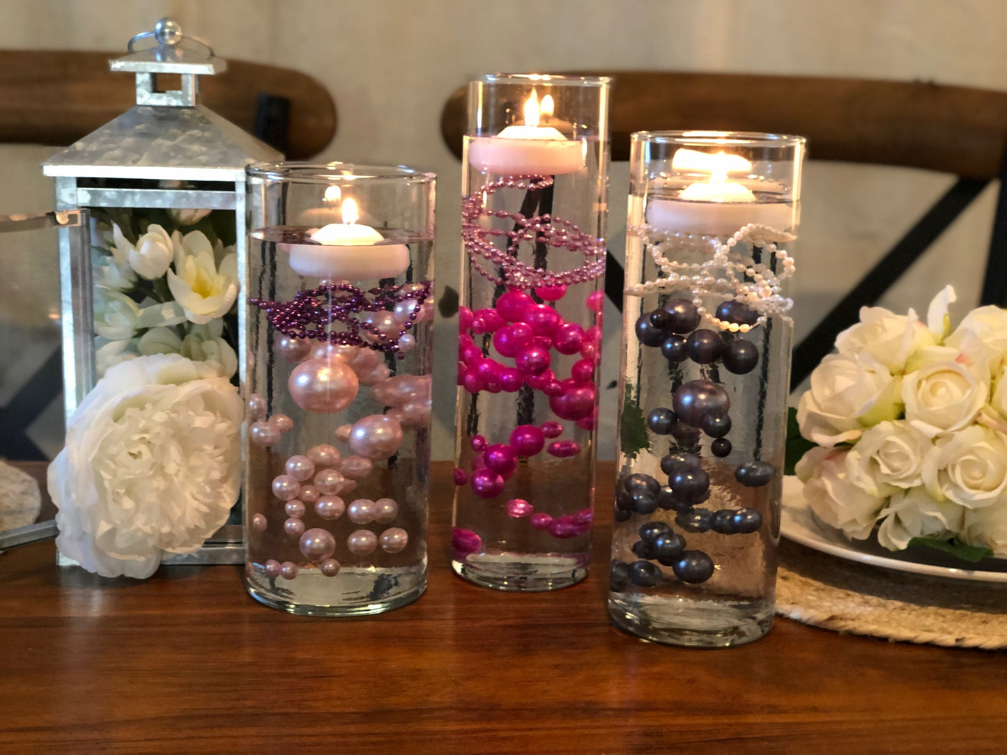 Magenta/Hot Pink Floating Pearl Decoration/Centerpiece