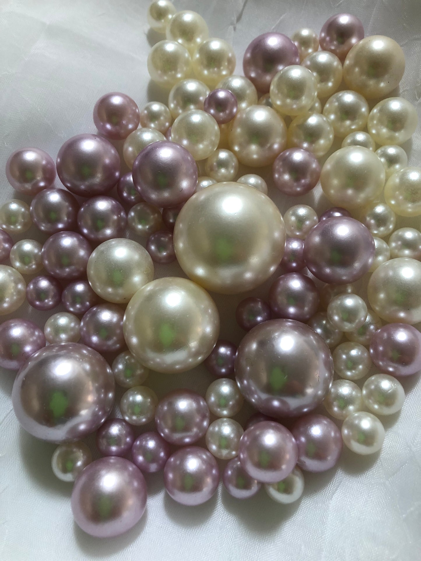 Lilac Ivory Pearls, Vase Fillers For Floating Pearl Centerpiece, Table Scatters