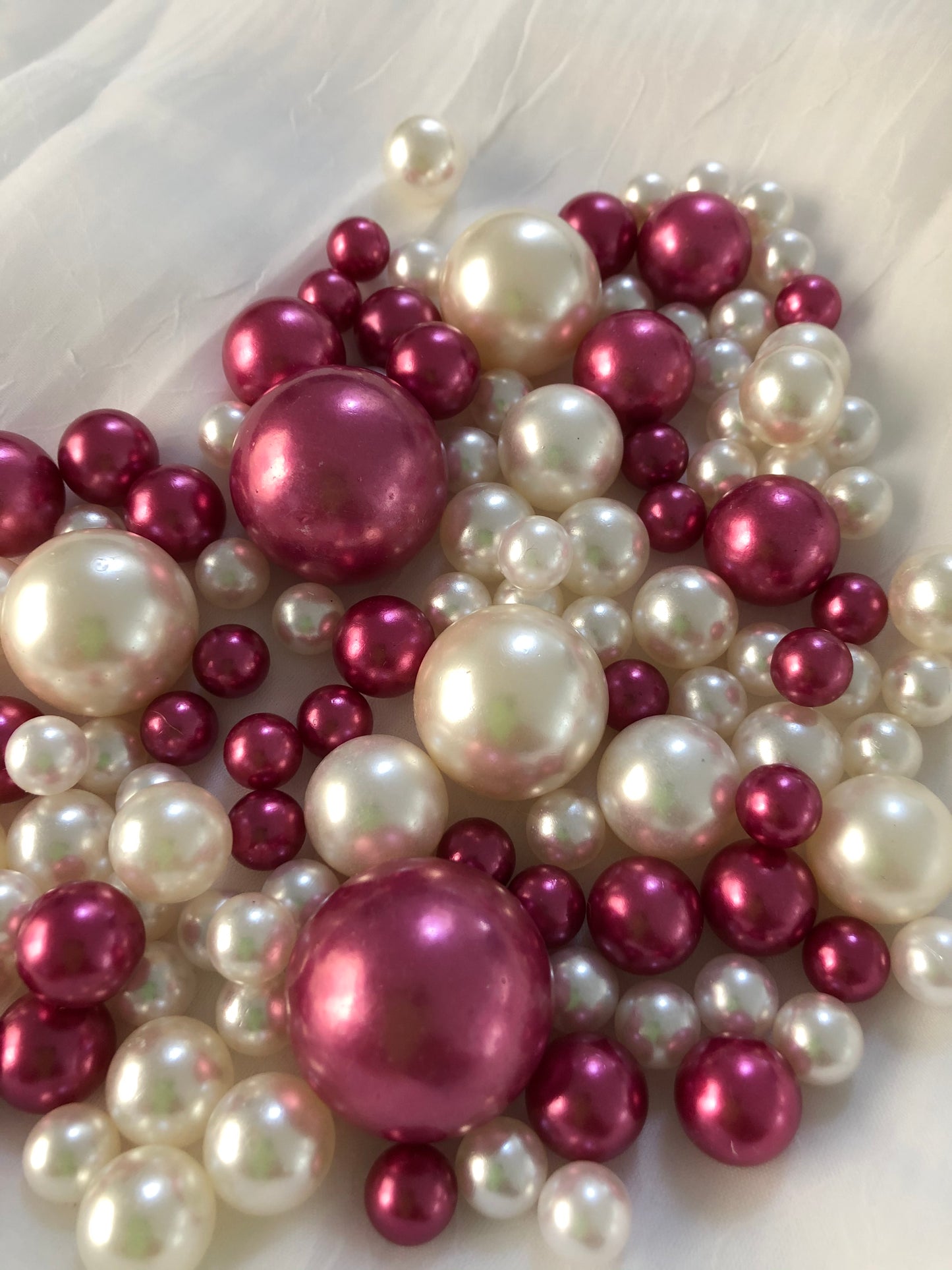 Berry Ivory Pearls, Vase Fillers For Floating Pearl Centerpiece Decor