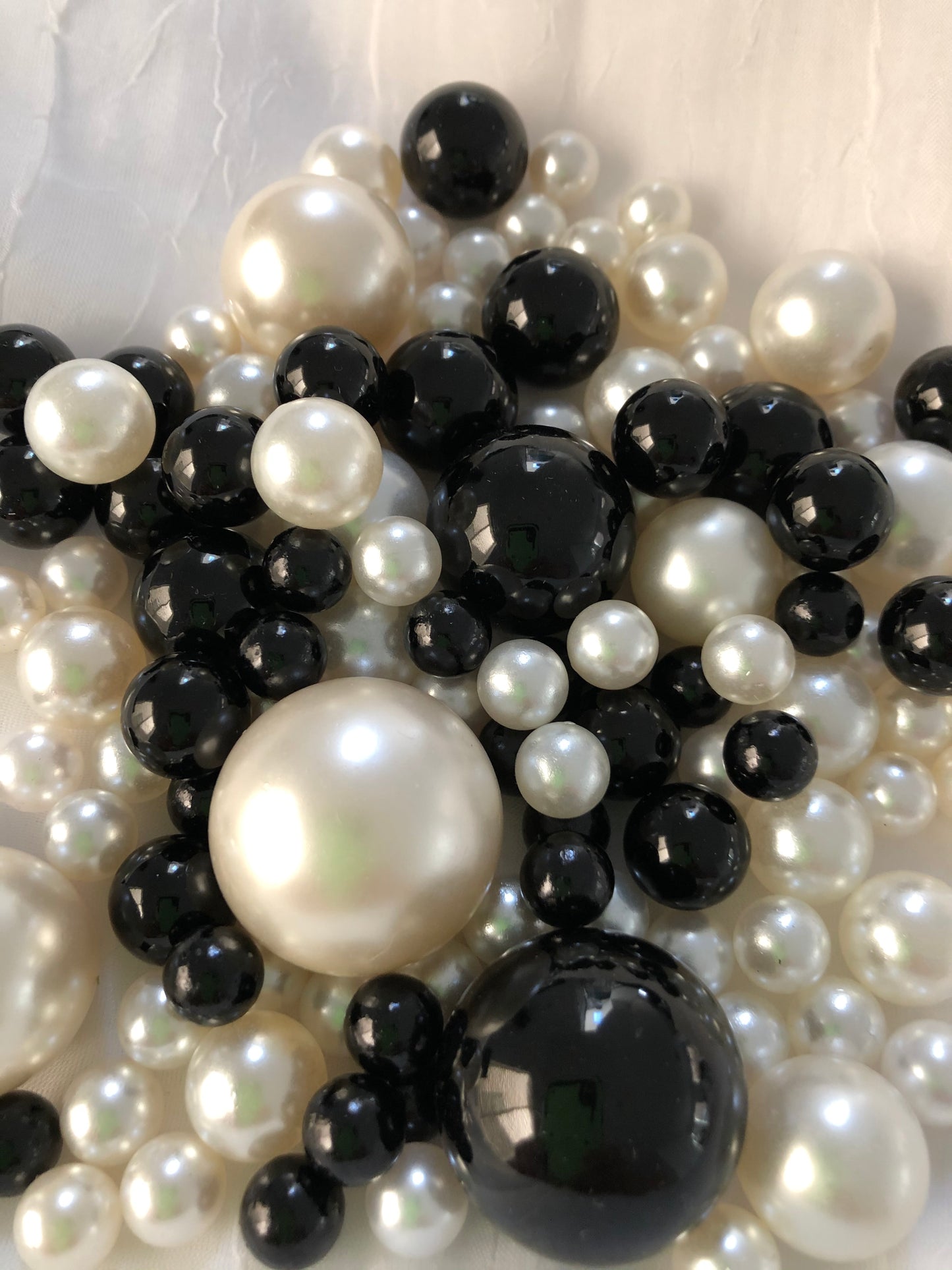 Black Ivory Pearls, Vase Fillers For Floating Pearl Centerpiece Decor