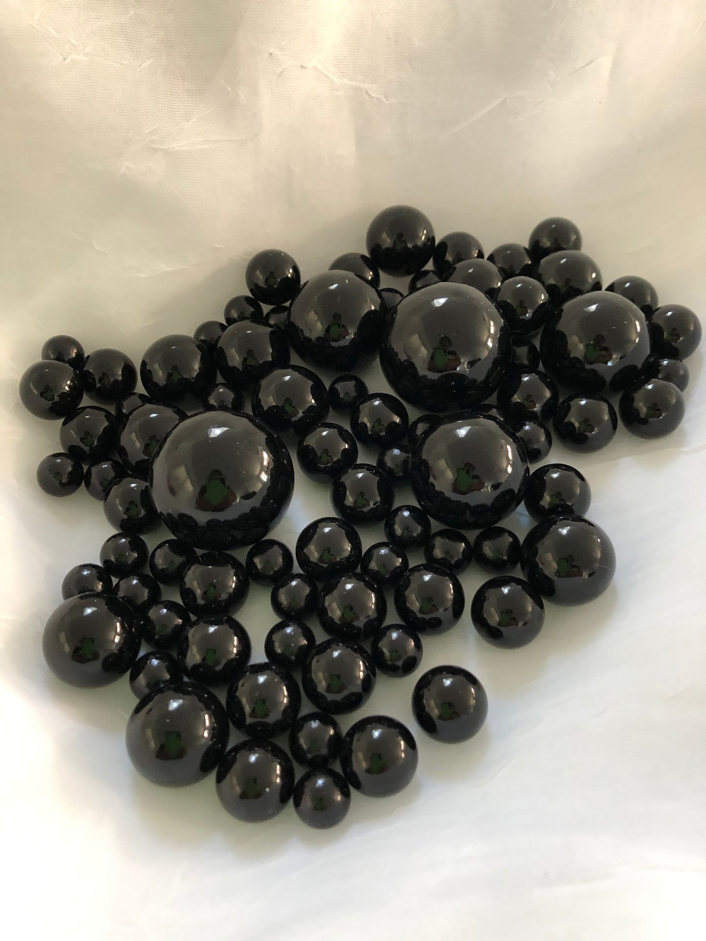 Black Vase filler pearls, floating pearl centerpiece, table scatters