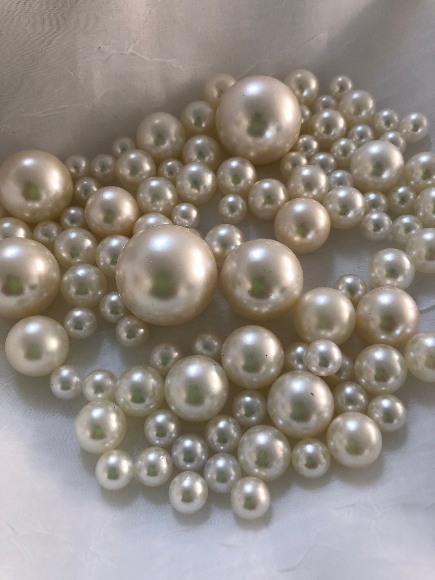 Ivory Vase Filler Pearls, Floating Pearl Decor, Vintage Pearl Scatter