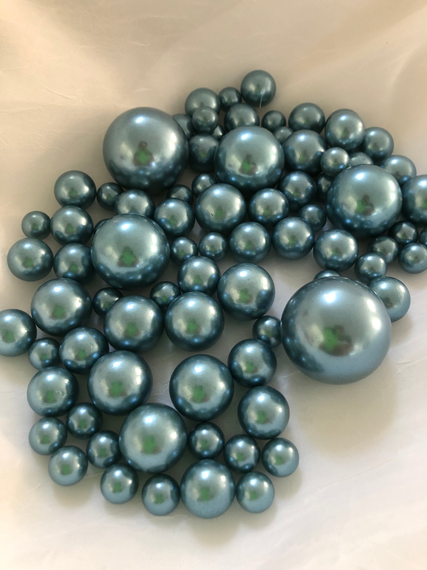 Dusty Blue Pearls 30mm, 24mm Pearls,  Vase Filler Floating Pearls