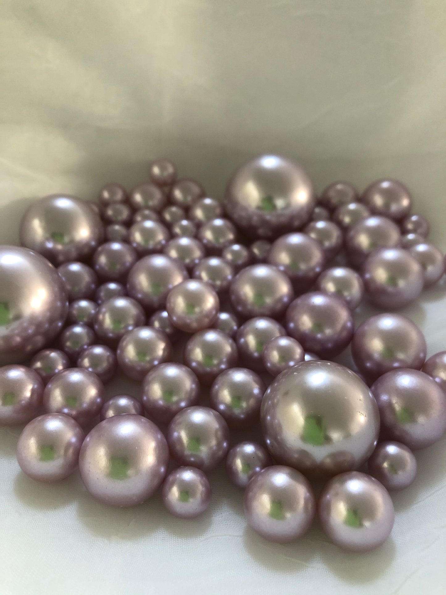 Lilac Pearls Vase Fillers For Floating Pearl Centerpieces, Wine Glass Fillers, Table Scatters