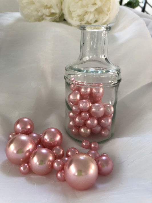 Pink Vase Filler Pearls, Table Decor Floating Pearl Centerpiece