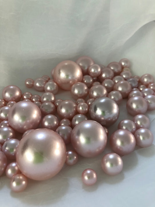 Light Pink Vase Filler Pearls, Floating Pearl Centerpiece, Table Scatters