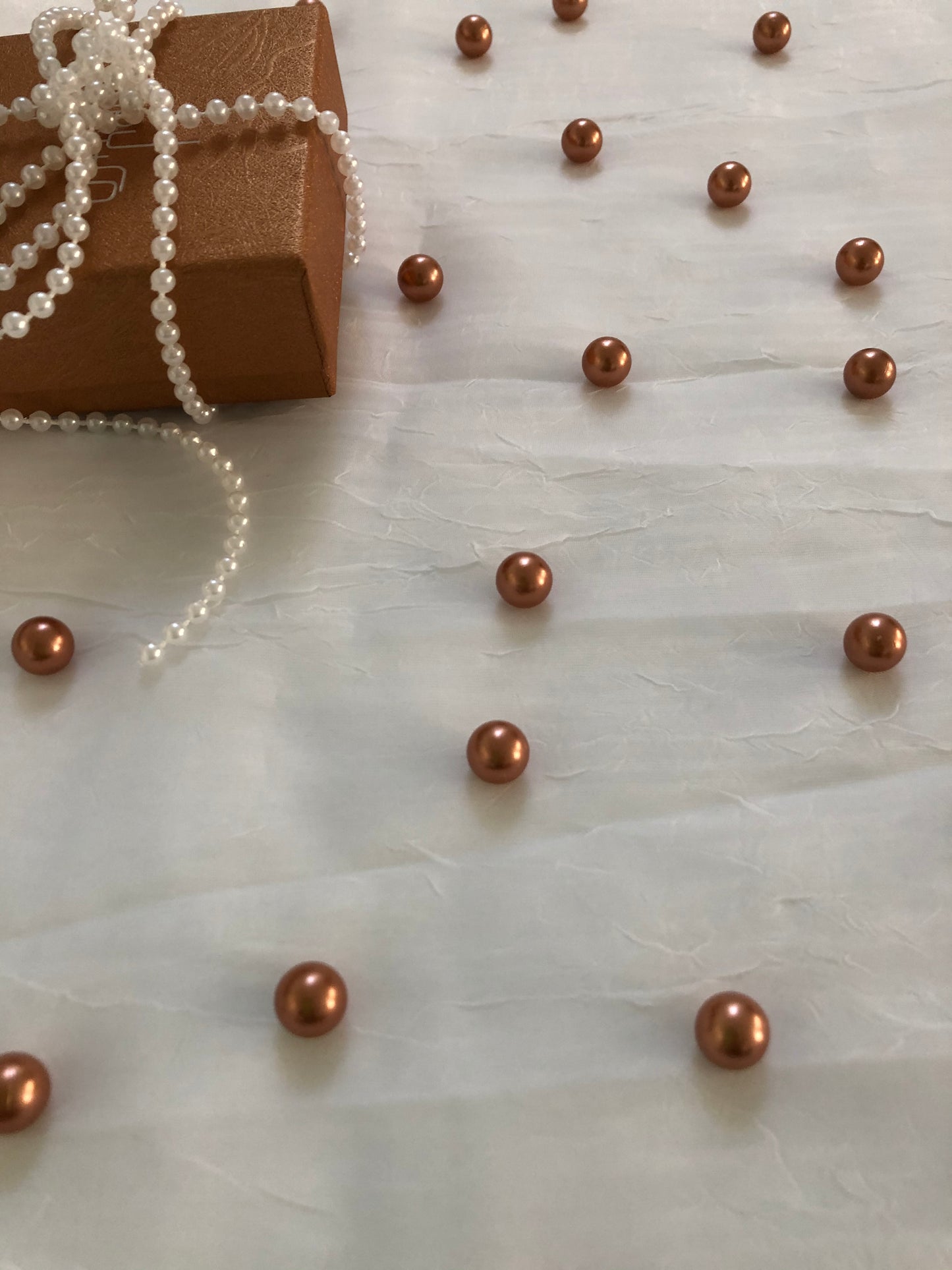 Burnt Orange Table Pearls For Wedding And Party, Table Confetti, Vase Fillers