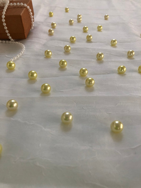 Yellow Table Pearls For Wedding And Party, Table Confetti, Vase Fillers