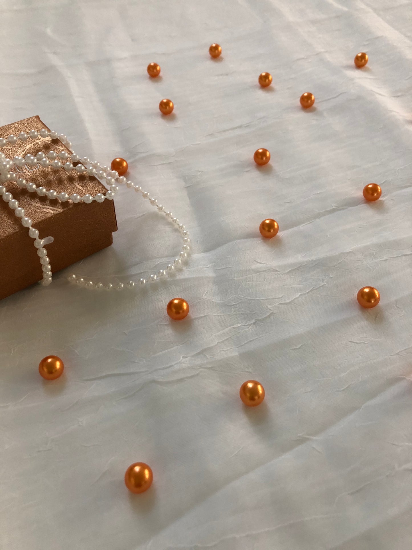 Orange Table Pearls For Wedding And Party, Table Confetti, Vase Fillers