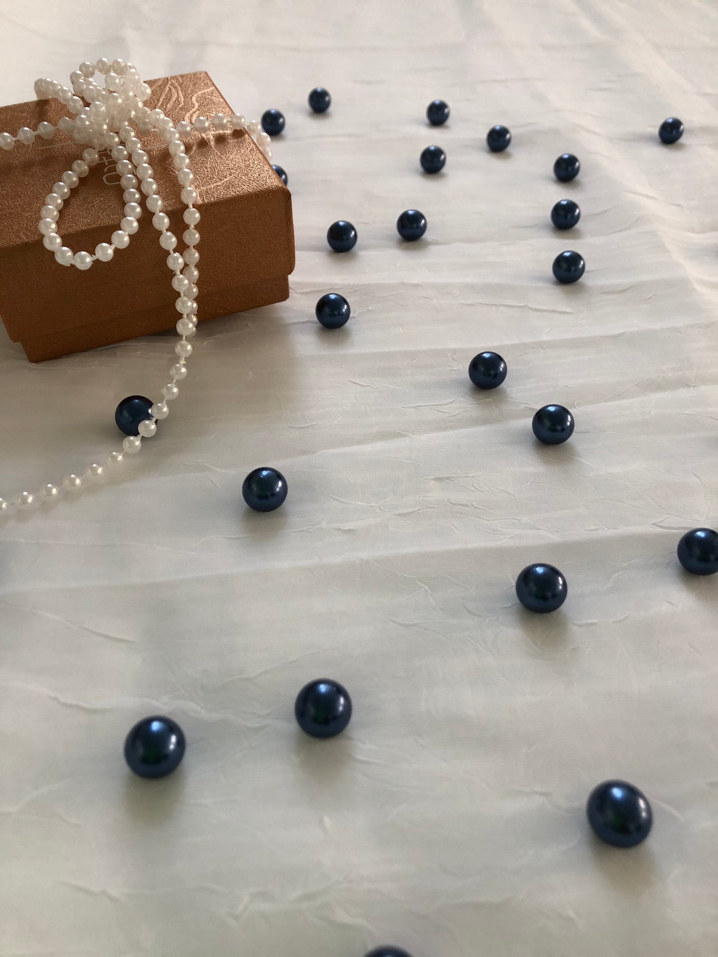 Navy Blue Table Pearls For Wedding And Party, Table Confetti, Vase Fillers