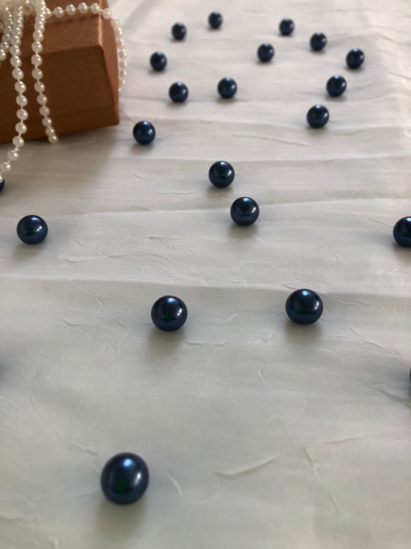 Navy Blue Table Pearls For Wedding And Party, Table Confetti, Vase Fillers