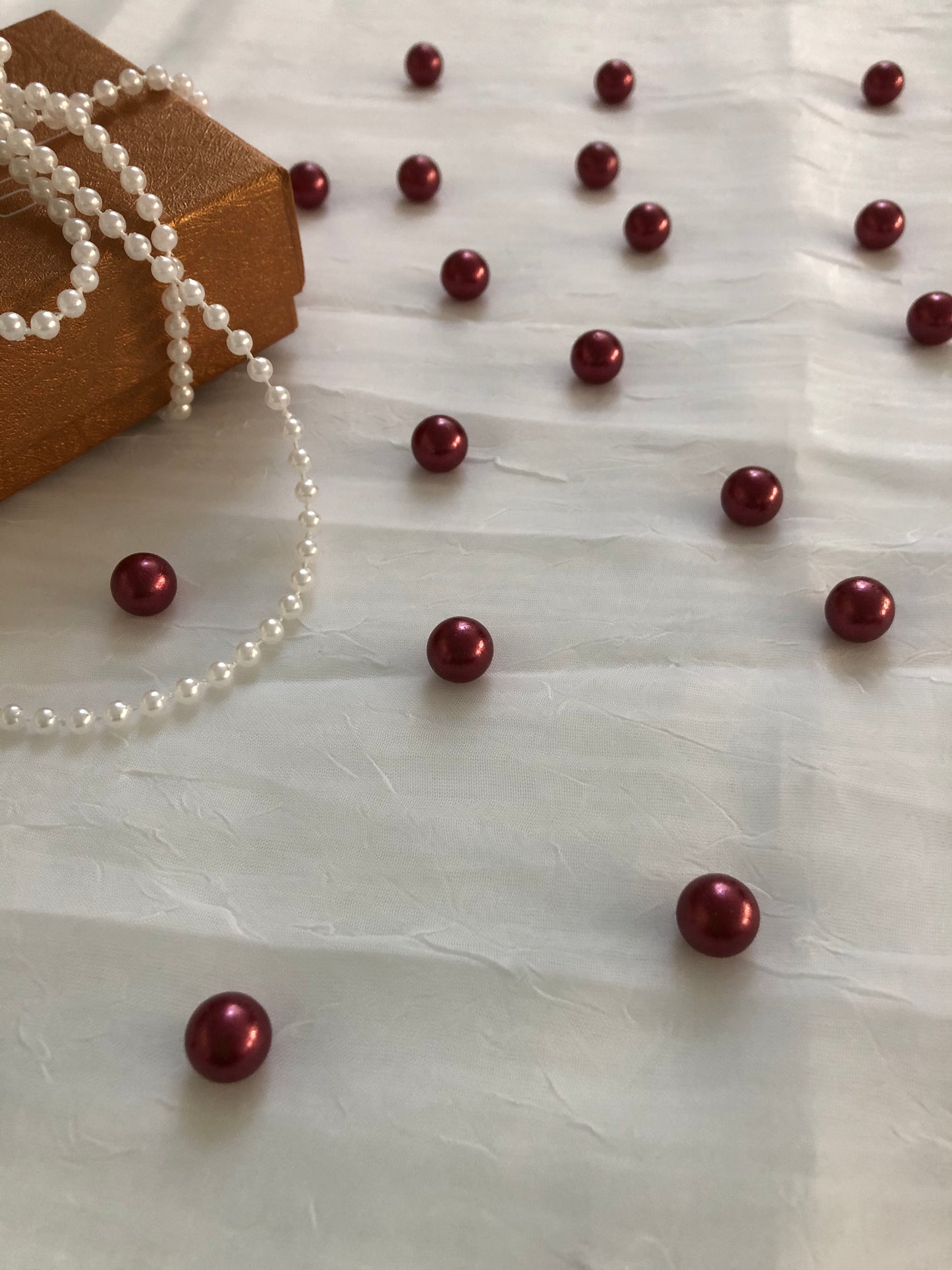 Burgundy Table Pearls For Wedding And Party, Table Confetti, Vase Fillers