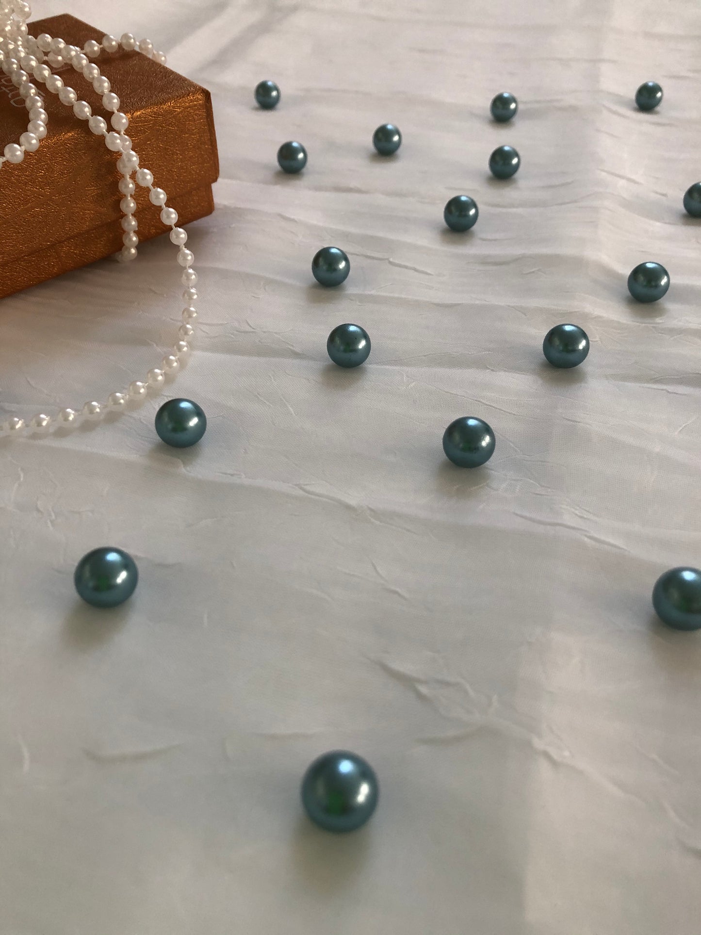 Dusty Blue Table Pearls For Wedding And Party, Table Confetti, Vase Fillers