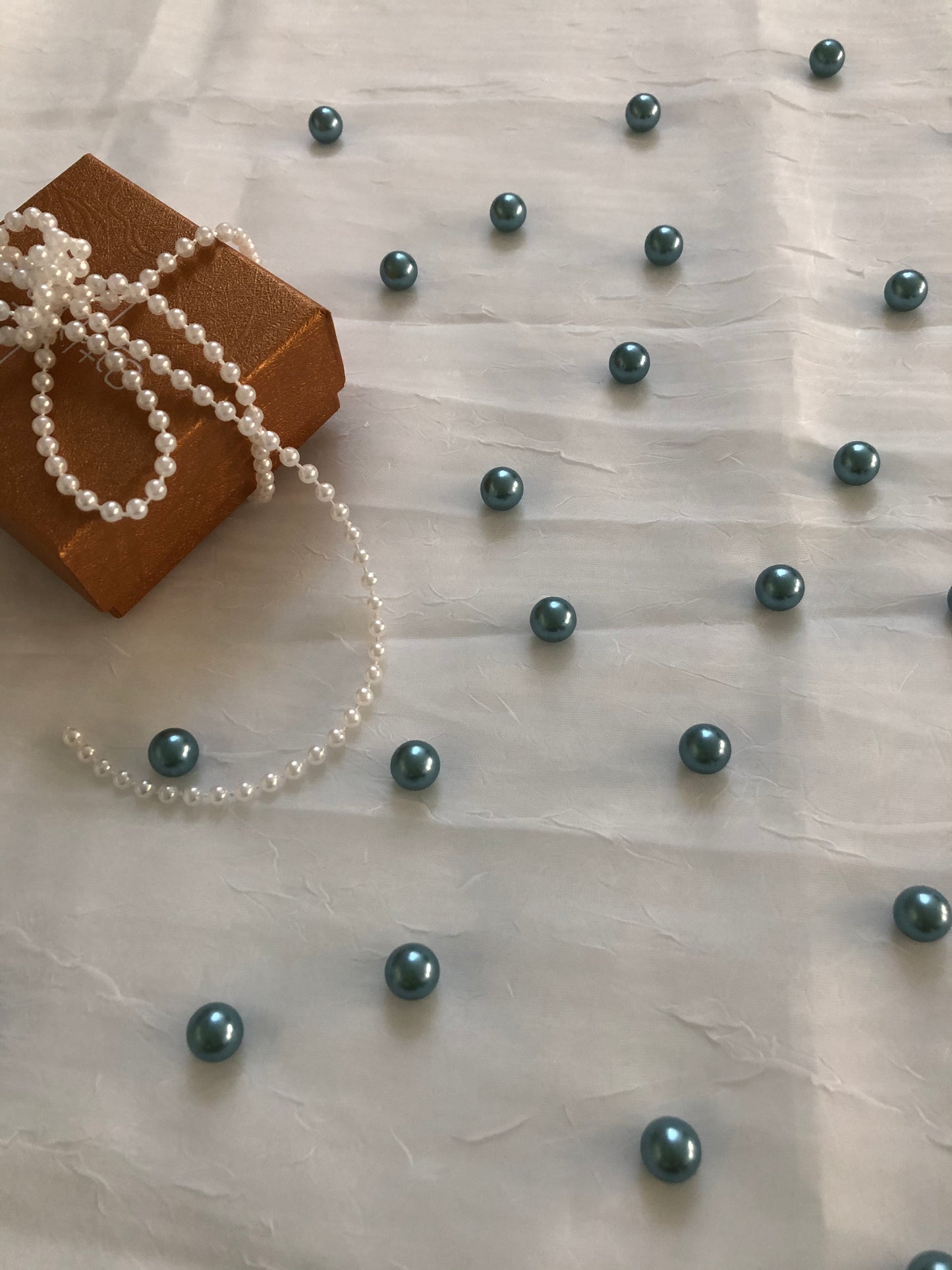 Dusty Blue Table Pearls For Wedding And Party, Table Confetti, Vase Fillers