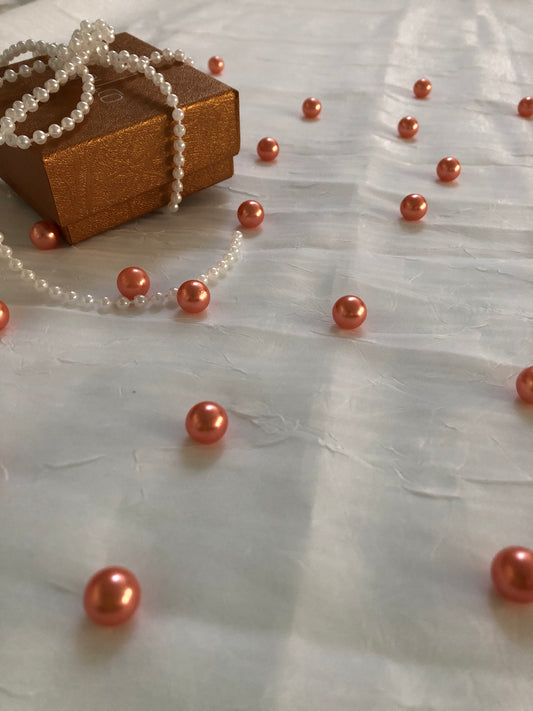 Coral Rose Table Pearls For Wedding And Party, Table Confetti, Vase Fillers