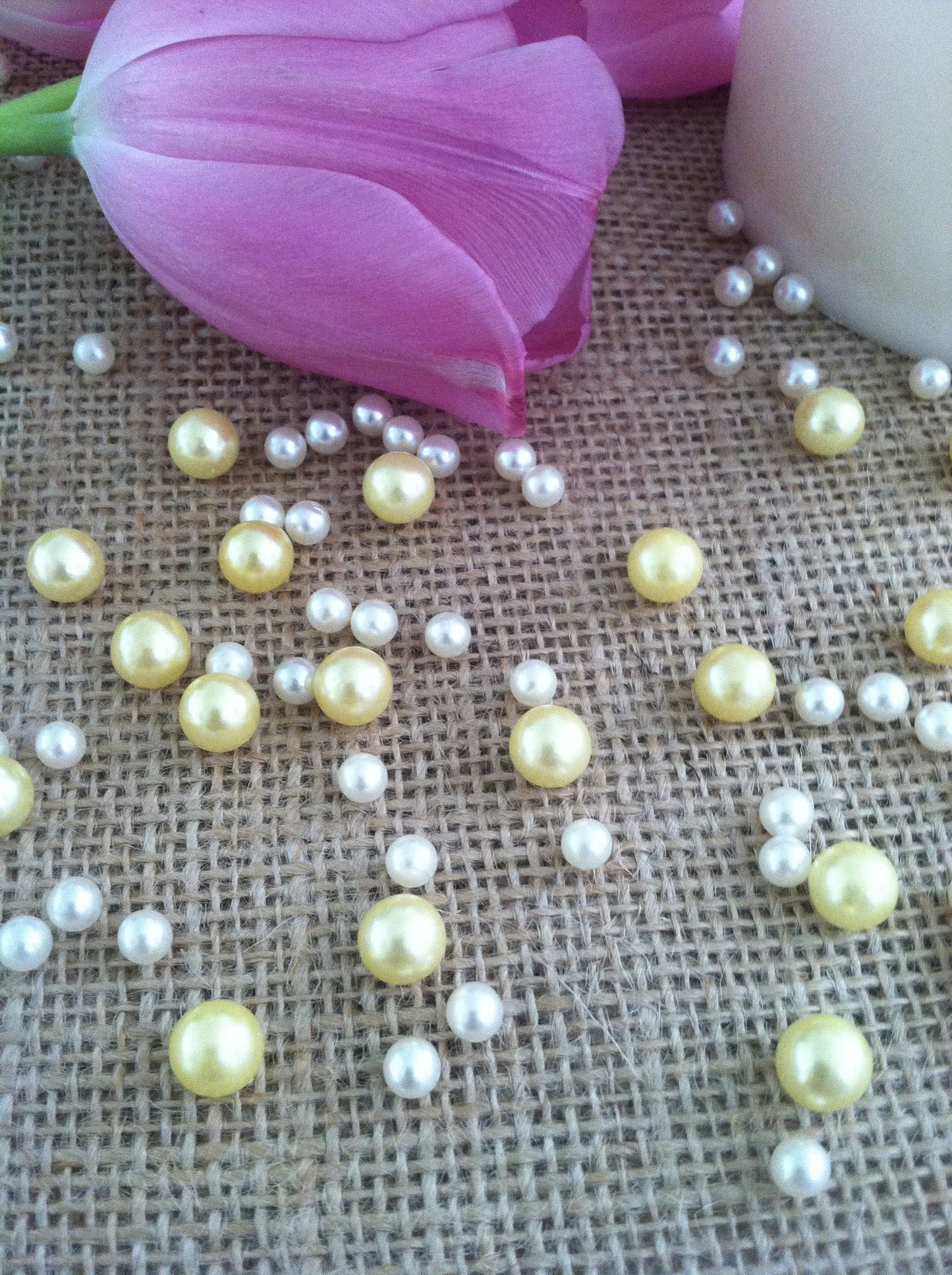 Small Pearl Confetti Mix, Table Scatters (150pc) No Hole Pearls