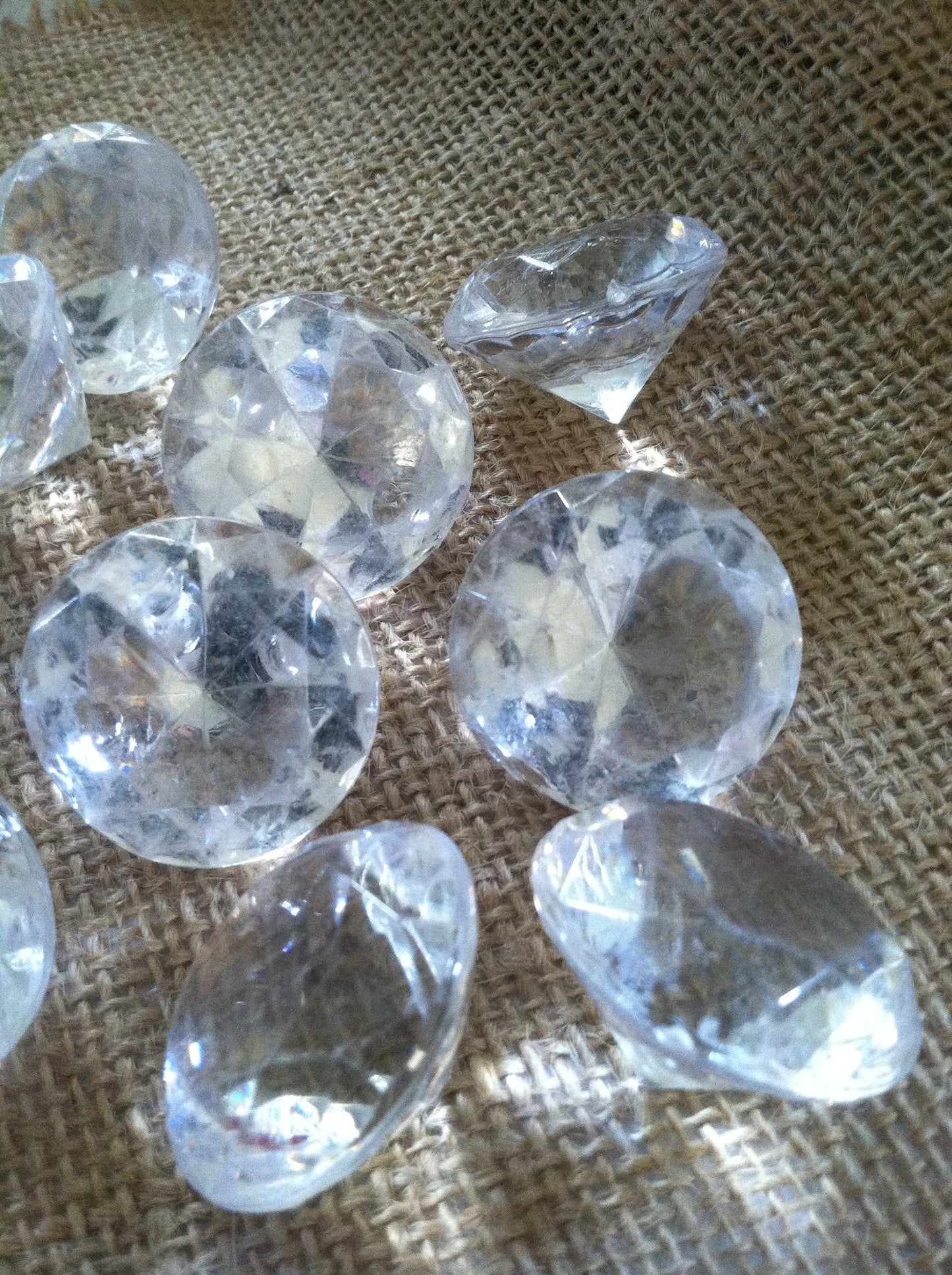 40mm Super Jumbo Clear Acrylic Diamonds-5pc