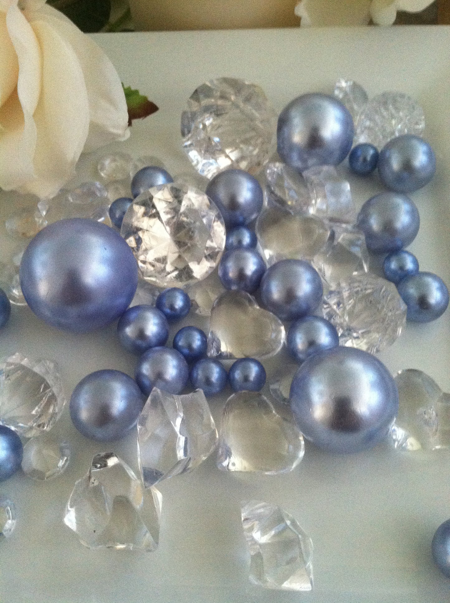 Vase Filler Diamonds, Pearls, Nuggets Gems For Table Scatters, Confetti