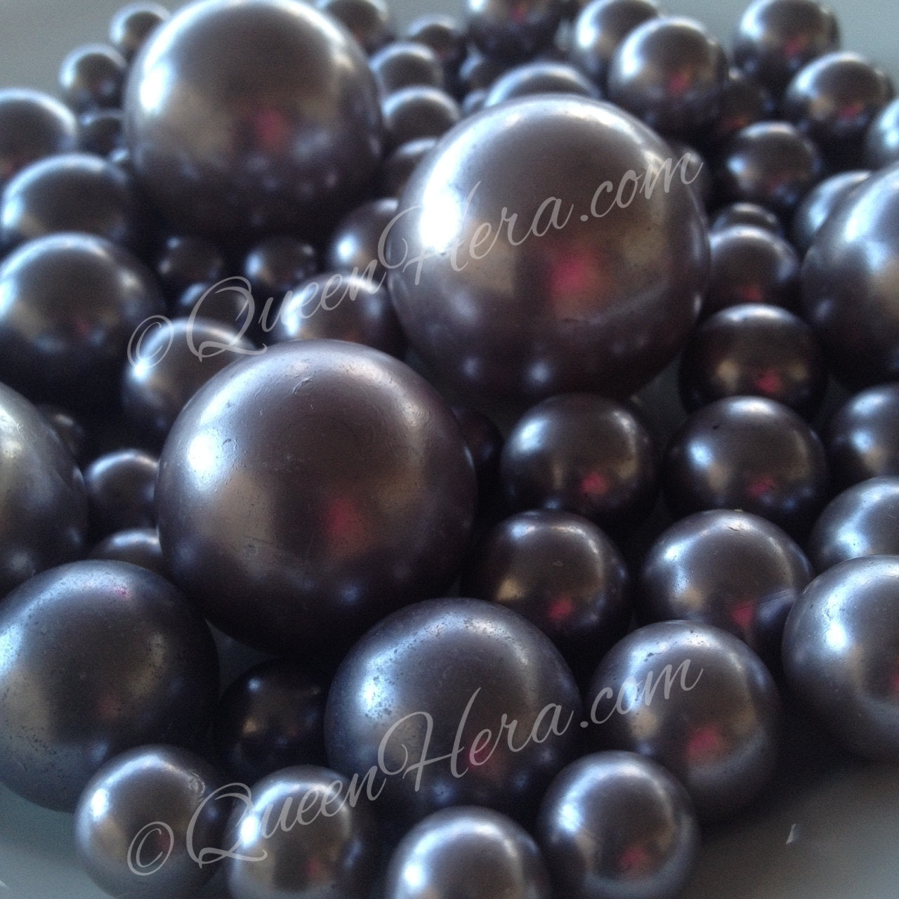 Smoke Gray Pearls Decorative Jumbo Pearls (no hole pearls) - Floating Pearls Centerpieces, Table Decors, Scatters