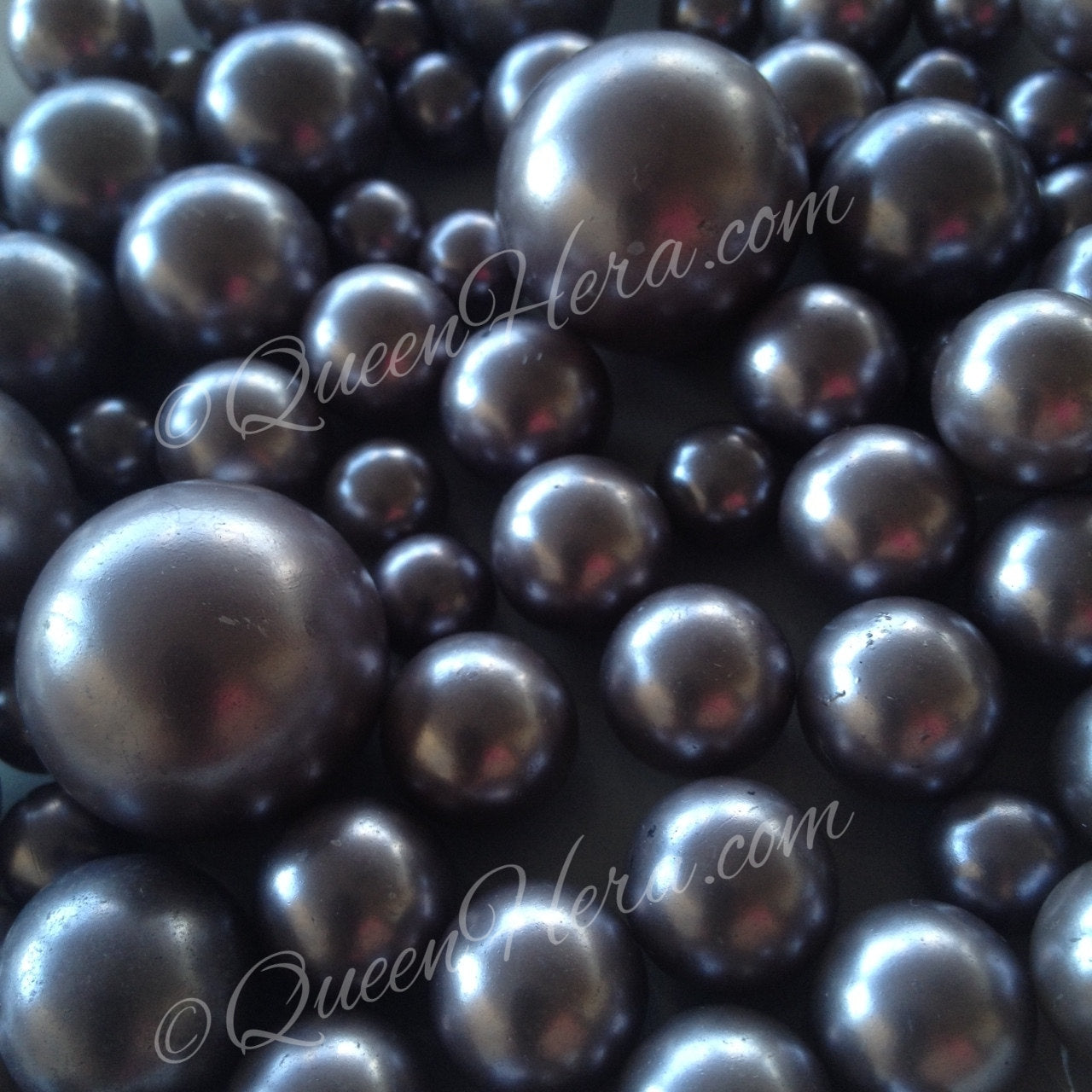 Smoke Gray Pearls Decorative Jumbo Pearls (no hole pearls) - Floating Pearls Centerpieces, Table Decors, Scatters