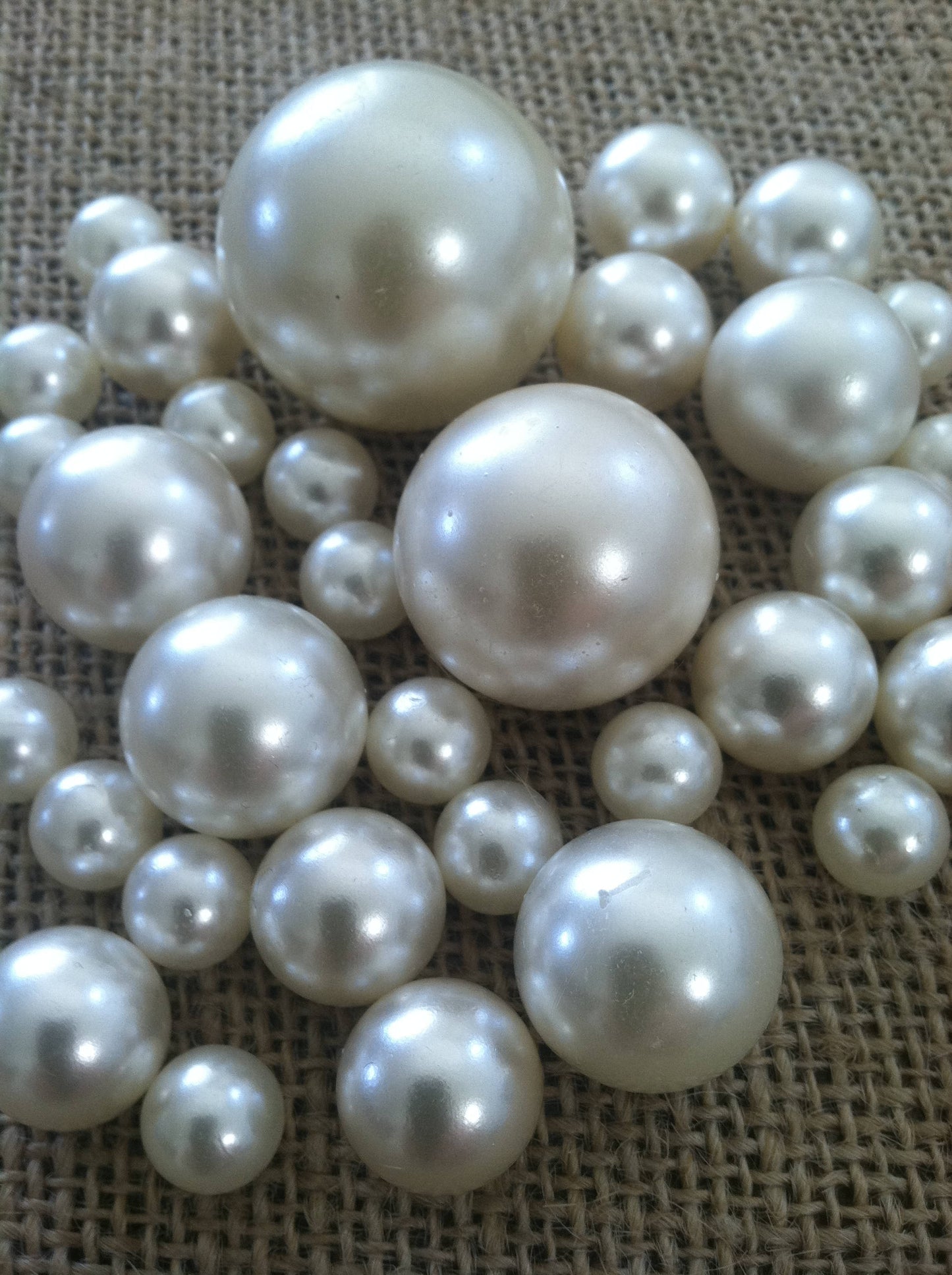 Ivory Loose Bulk Pearl Balls No holes(3-4-5-6-7-8-10-14-18-24-30mm) For Jewelry Repairs, Trinkets, Crafts/DIY Projects, Decorations