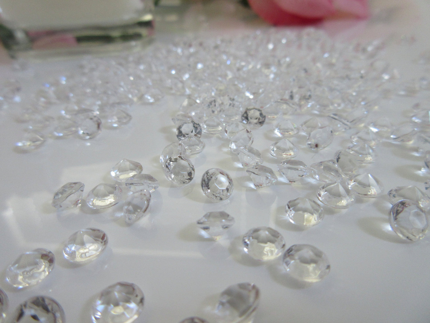 6mm/1000/pk Clear Acrylic Diamond Table Confetti, For Wedding Table Scatters, Vase Fillers, Decors, Embellishment