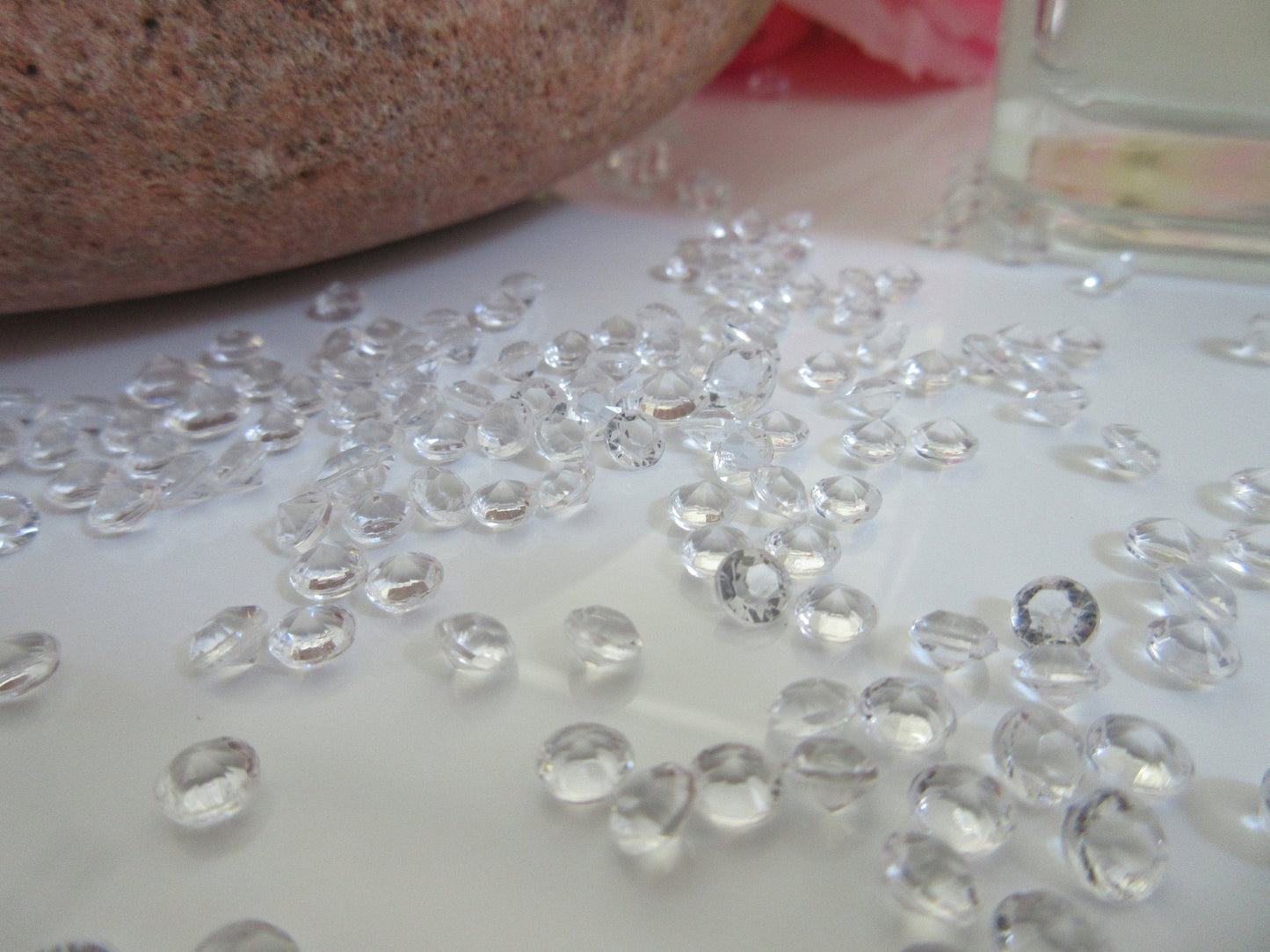 4.5mm/2000/pk Clear Acrylic Diamond Table Confetti, For Wedding Table Scatters, Vase Fillers, Decors, Embellishment