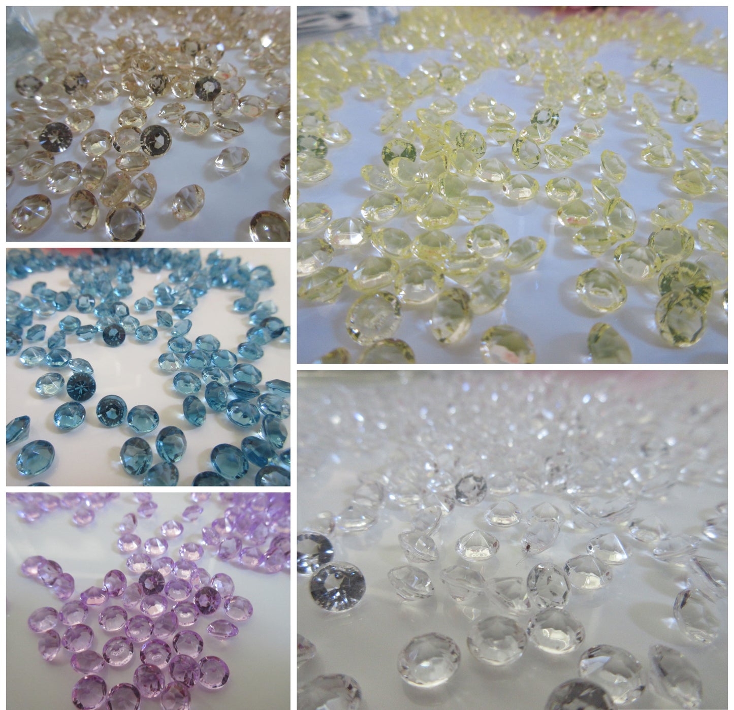 6mm Acrylic Diamond Table Scatters/Confetti 1000/pk, Perfect For Vase Fillers, Table Decors, Scatter around Centerpieces.