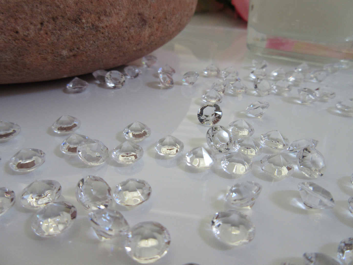 8mm Clear Acrylic Diamond Table Scatters, 500/pk For Wedding Table Confetti, Vase Fillers, Decors, Embellishment