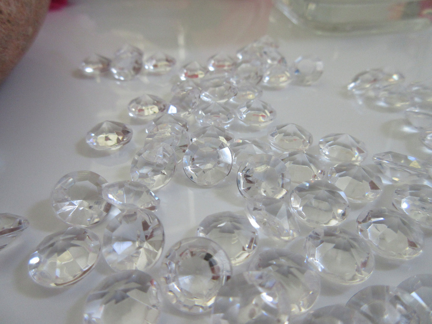 Clear Acrylic Diamond Scatters, Table Confetti (4.5mm, 6mm, 8mm, 10mm, 12mm) Vase Filler Diamond Confetti