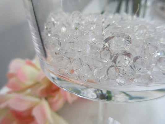 Clear Acrylic Diamond Gems, Raindrop beads Vase Fillers Table Scatters 3000/Pk Mixed Size (4.5mm, 6mm, 8mm)