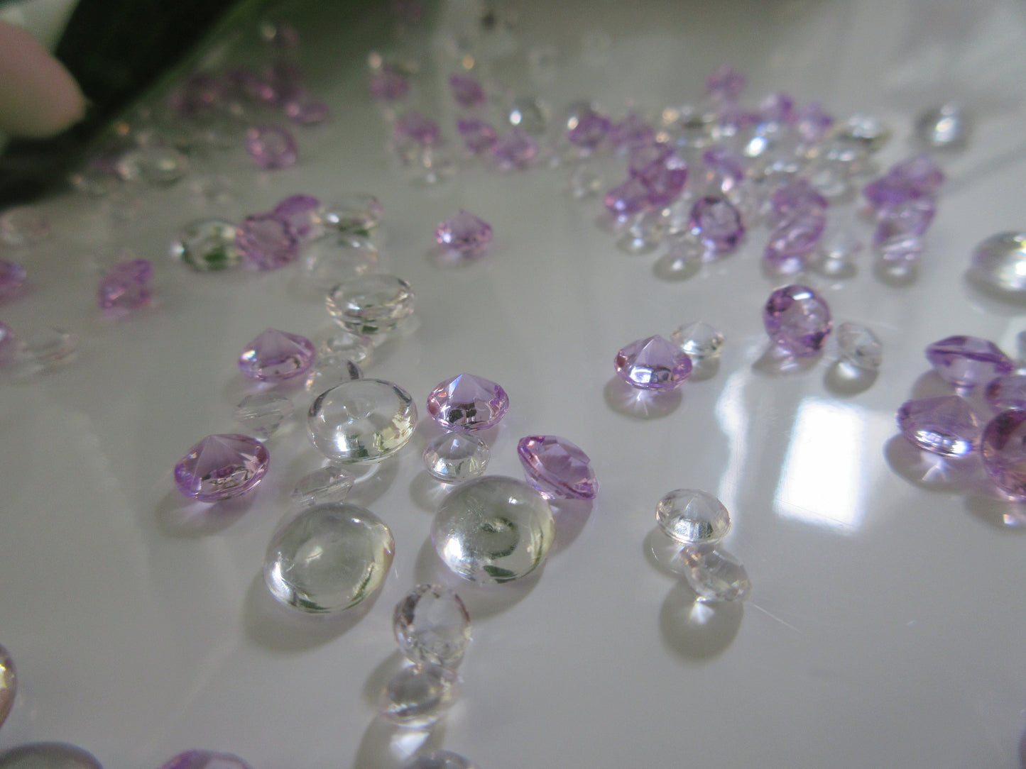 3000 Mixed Size Acrylic Diamond Gems, Raindrop beads Vase Fillers Table Scatters, Table Confetti (4.5mm, 6mm, 7mm)