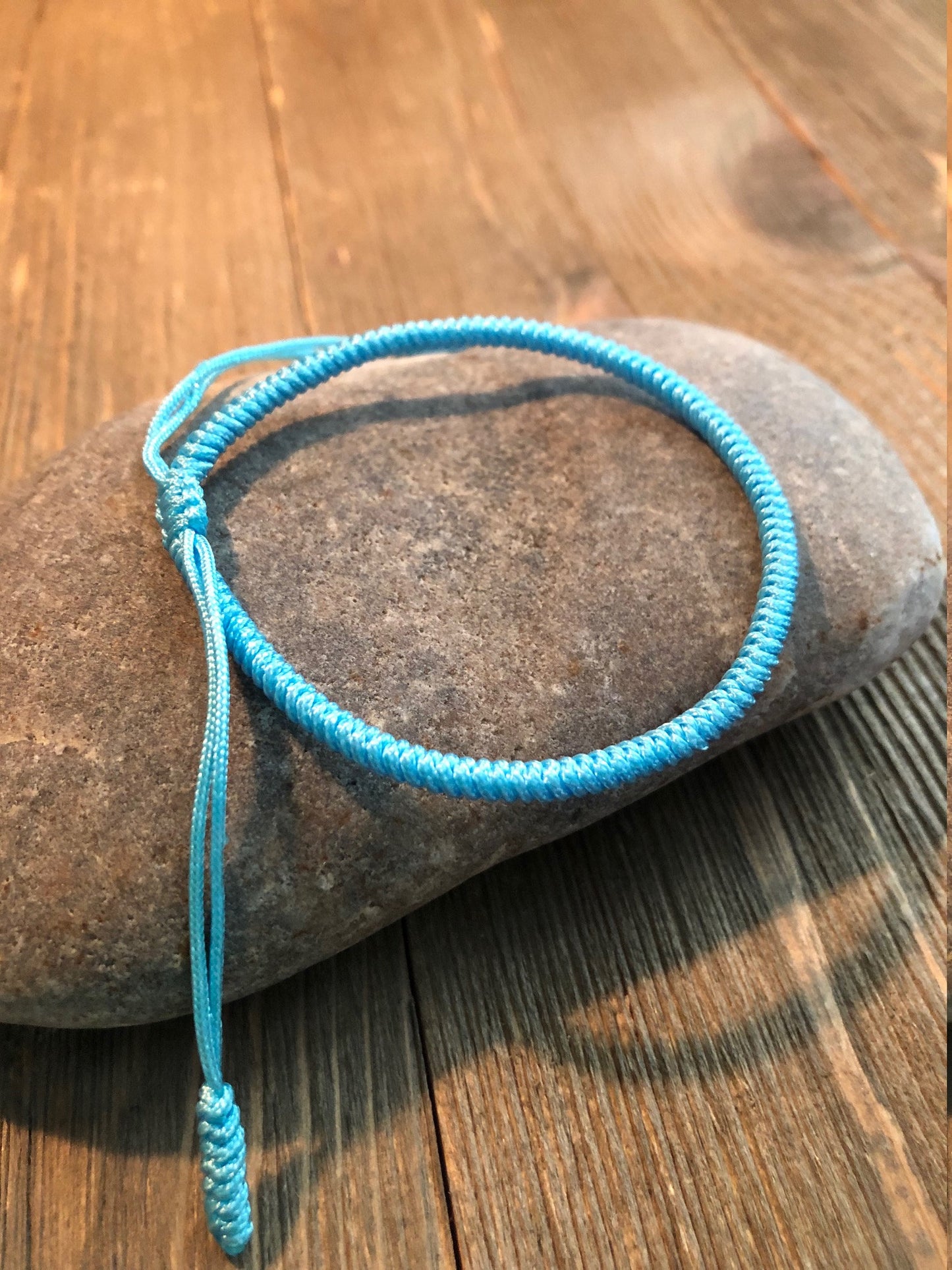 Lucky Knot Bracelets, Tibetan Buddhist Lucky Knots Bracelet Light Blue For Peace and Tranquility