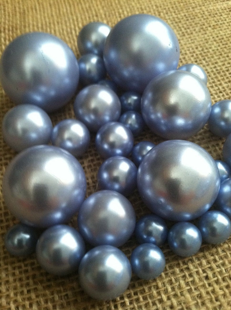 Light Blue Pearls Jumbo Pearls No holes(8-10-14-18-24-30mm) for vase fillers/wedding - Pick your size.