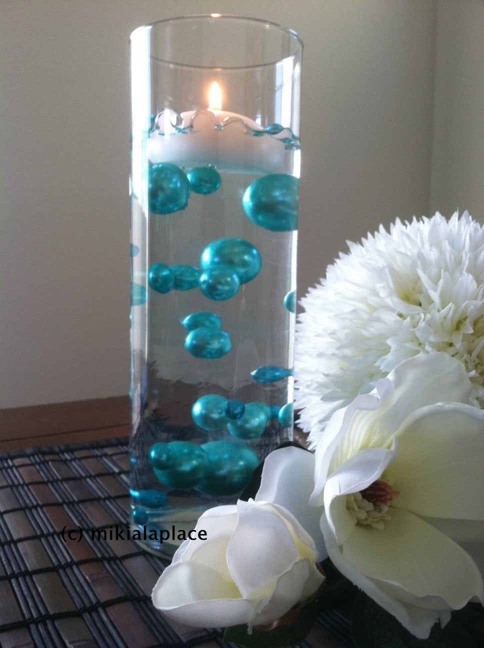 Turquoise Blue Jumbo Pearls/Table Confetti mix sizes 5-6-7-8-9-10-14-18-14-18-24-30 For Wedding & Home Decors