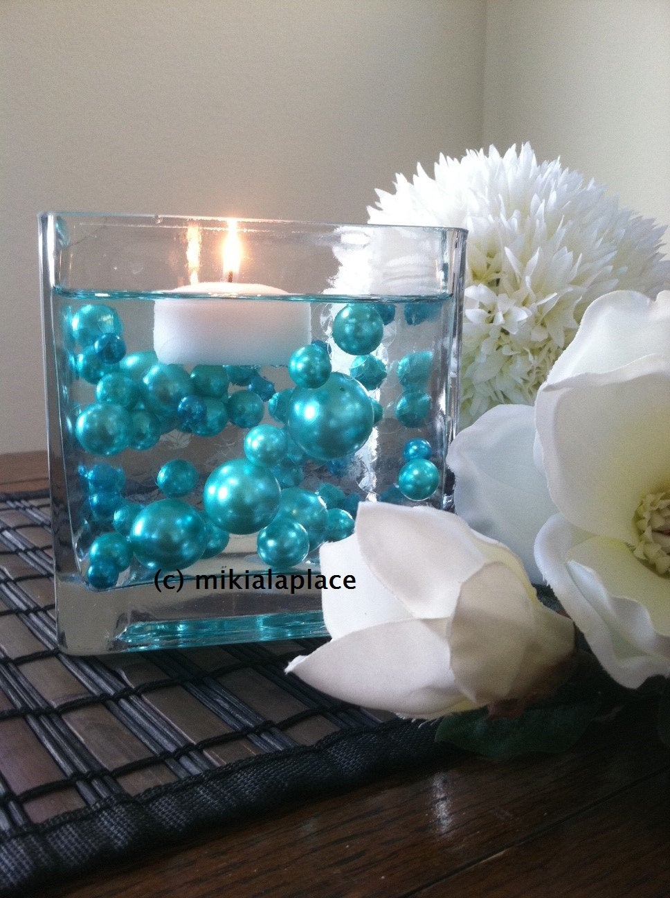 Turquoise Blue Jumbo Pearls/Table Confetti mix sizes 5-6-7-8-9-10-14-18-14-18-24-30 For Wedding & Home Decors