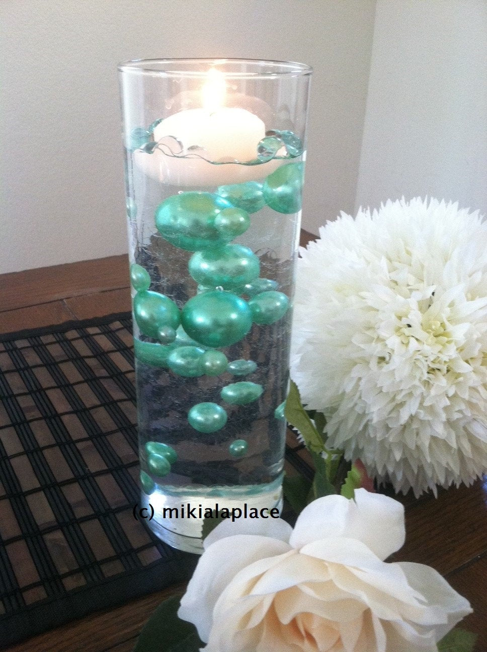 Seafoam Green Jumbo Pearls/Table Confetti mix sizes 5-6-7-8-9-10-14-18-14-18-24-30 For Wedding & Home Decors