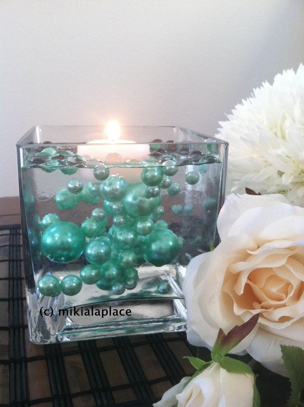 Seafoam Green Jumbo Pearls/Table Confetti mix sizes 5-6-7-8-9-10-14-18-14-18-24-30 For Wedding & Home Decors