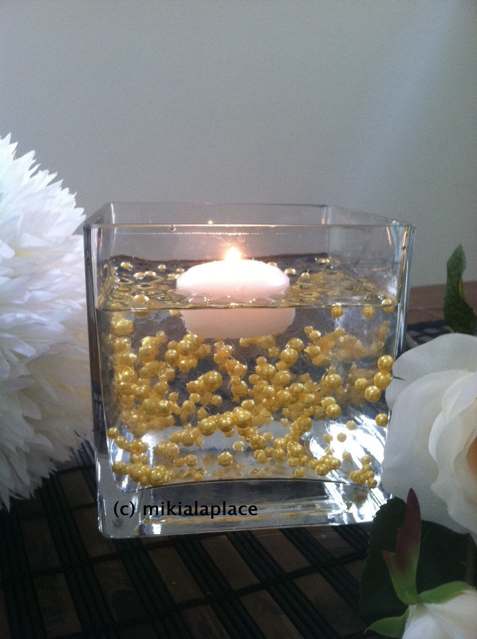 Gold Jumbo Pearls/Table Confetti mix sizes 5-6-7-8-9-10-14-18-14-18-24-30 For Wedding & Home Decors